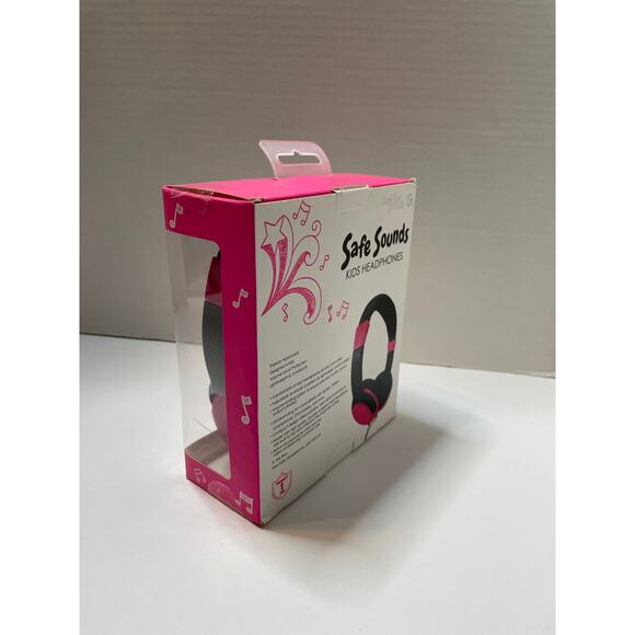 NEW Safe Sounds Kids Adjustable Headphones Pink Volume Limiting - Picture 2 of 5